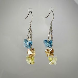 925 Sterling Silver Swaroski Butterflies